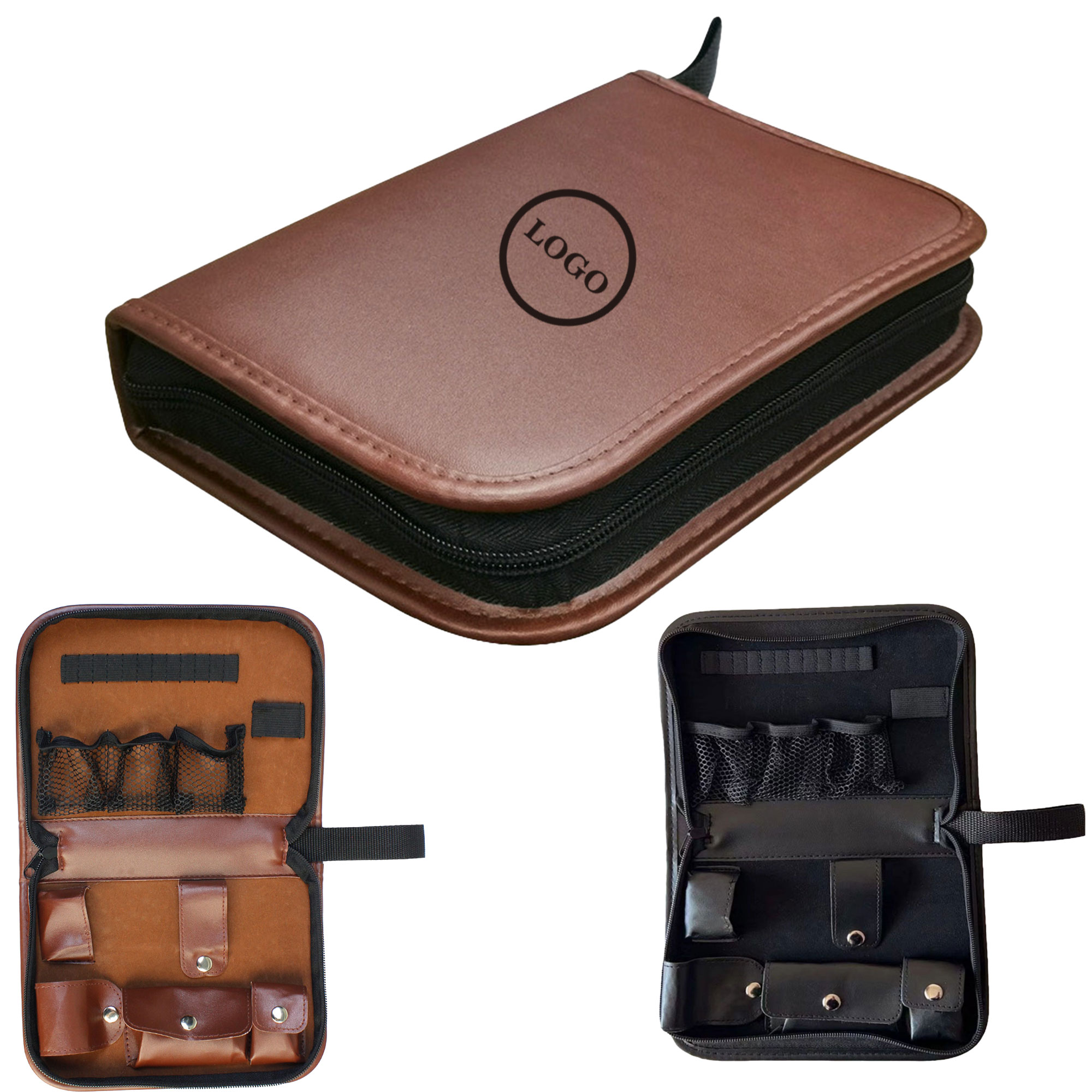 Leather Golf Tool Bag with Multiple Compartments 2