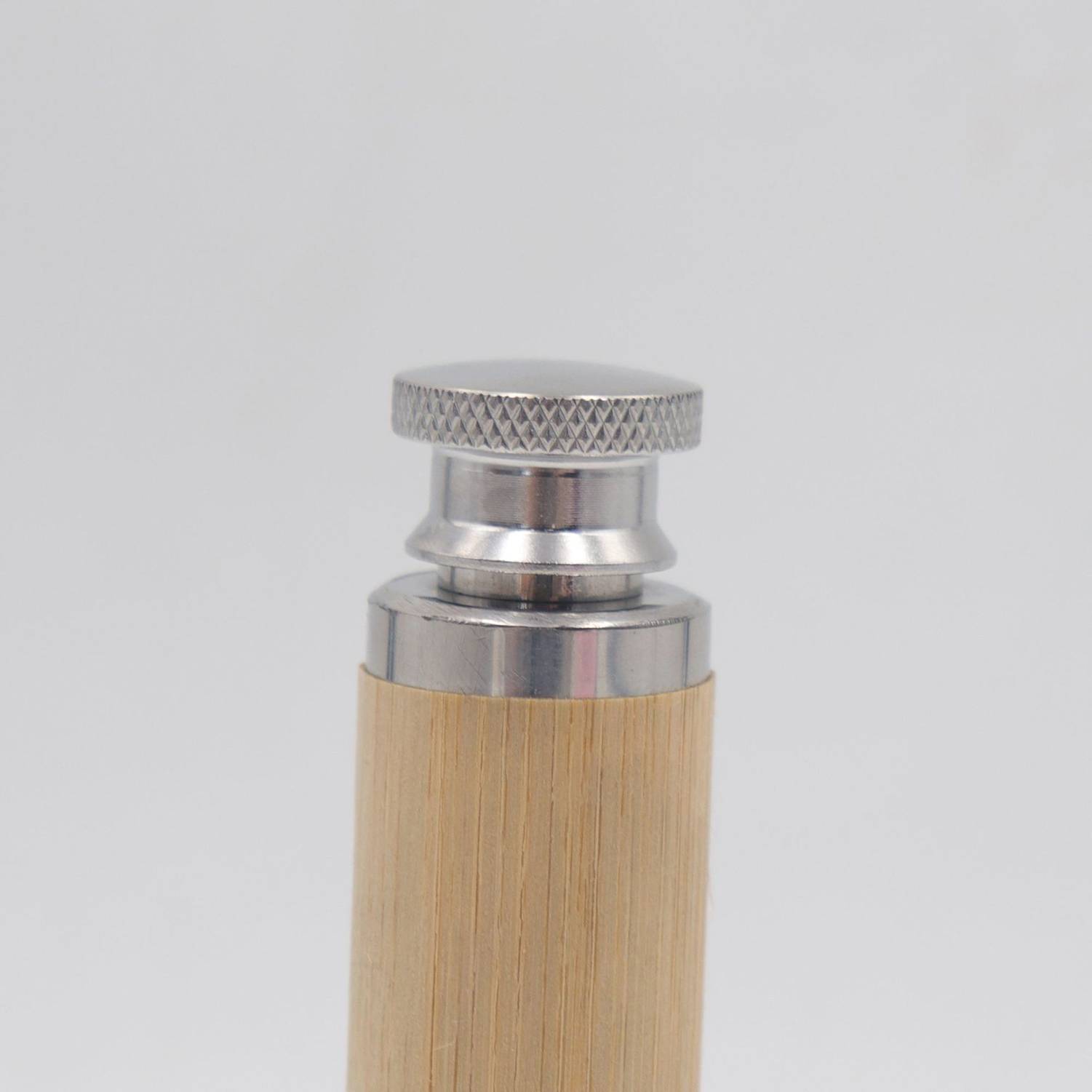 1.5oz Bamboo Stainless Steel Wine Decanter 4
