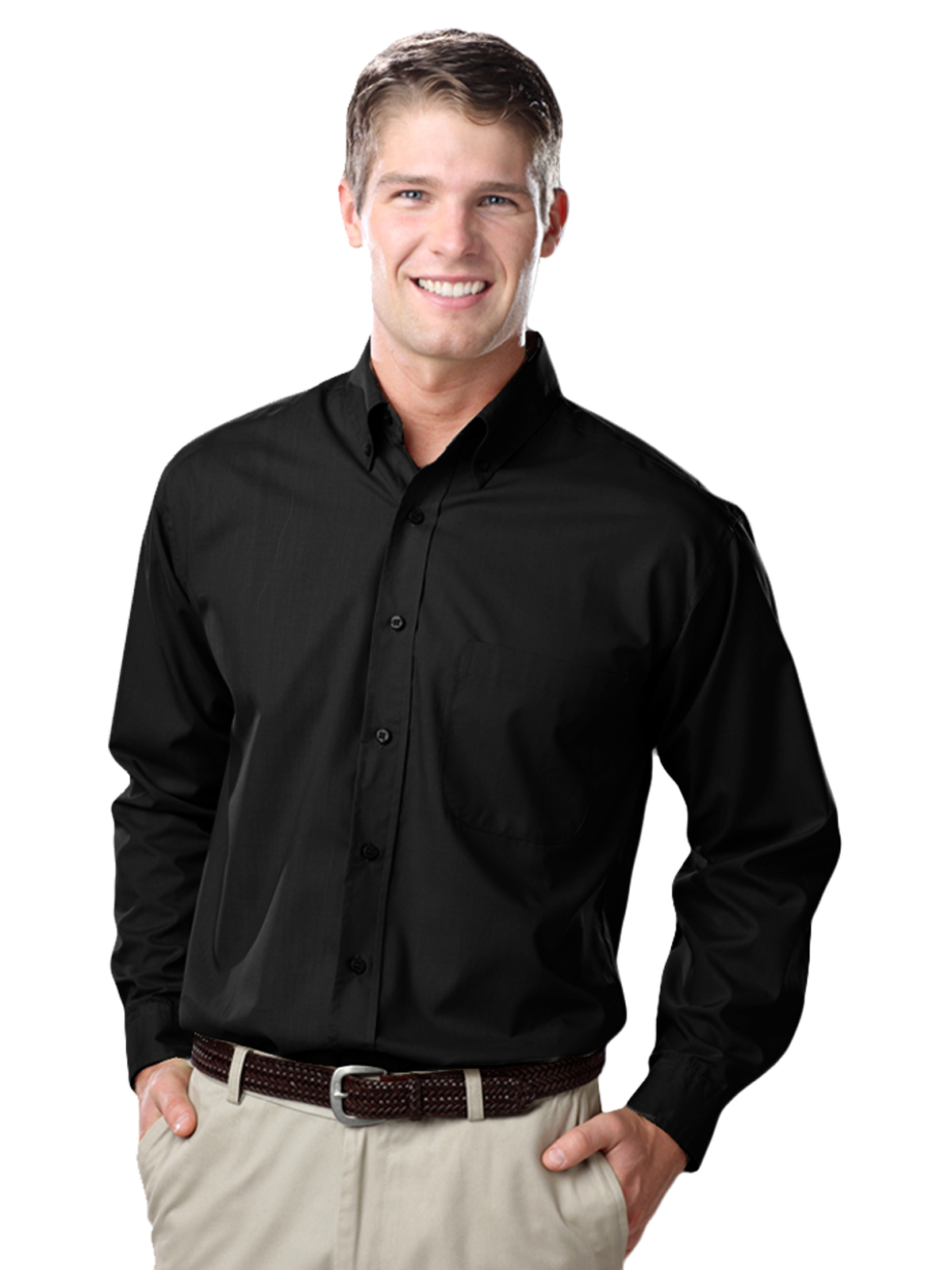Blue Generation - Men's 1-Pocket Value Poplin Shirt 58