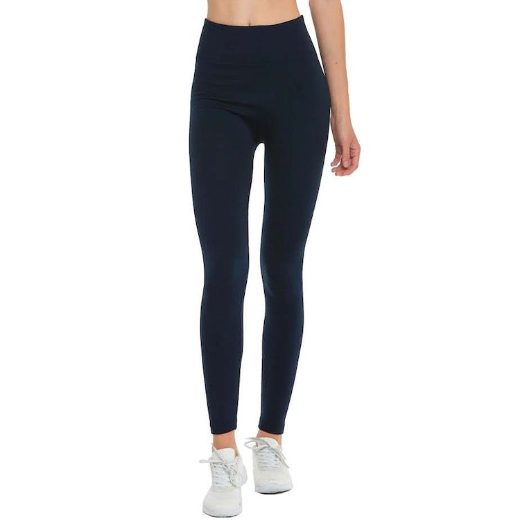 Women's Fleece Lined Leggings - Navy One Size Fits Most 2