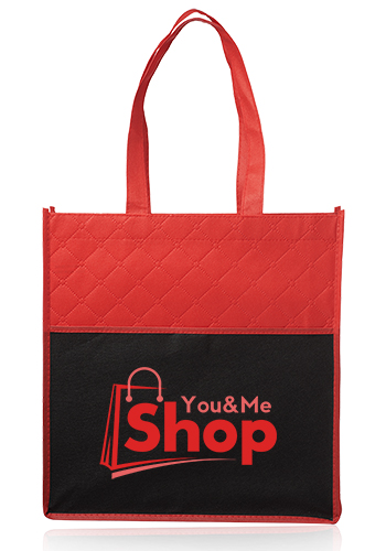 Reusable Quilted Pocket Grocery Tote Bags 8