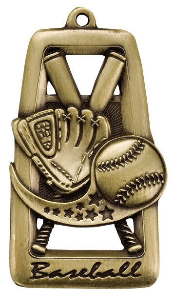 Baseball Star Blast Medal, 2 3/4" tall 2