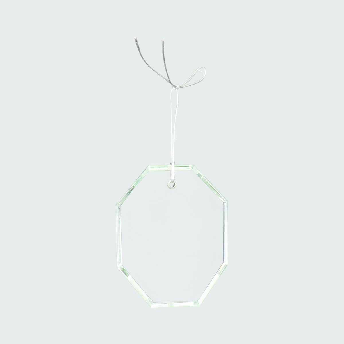 3 1/2" Crystal Octagon Ornament 3