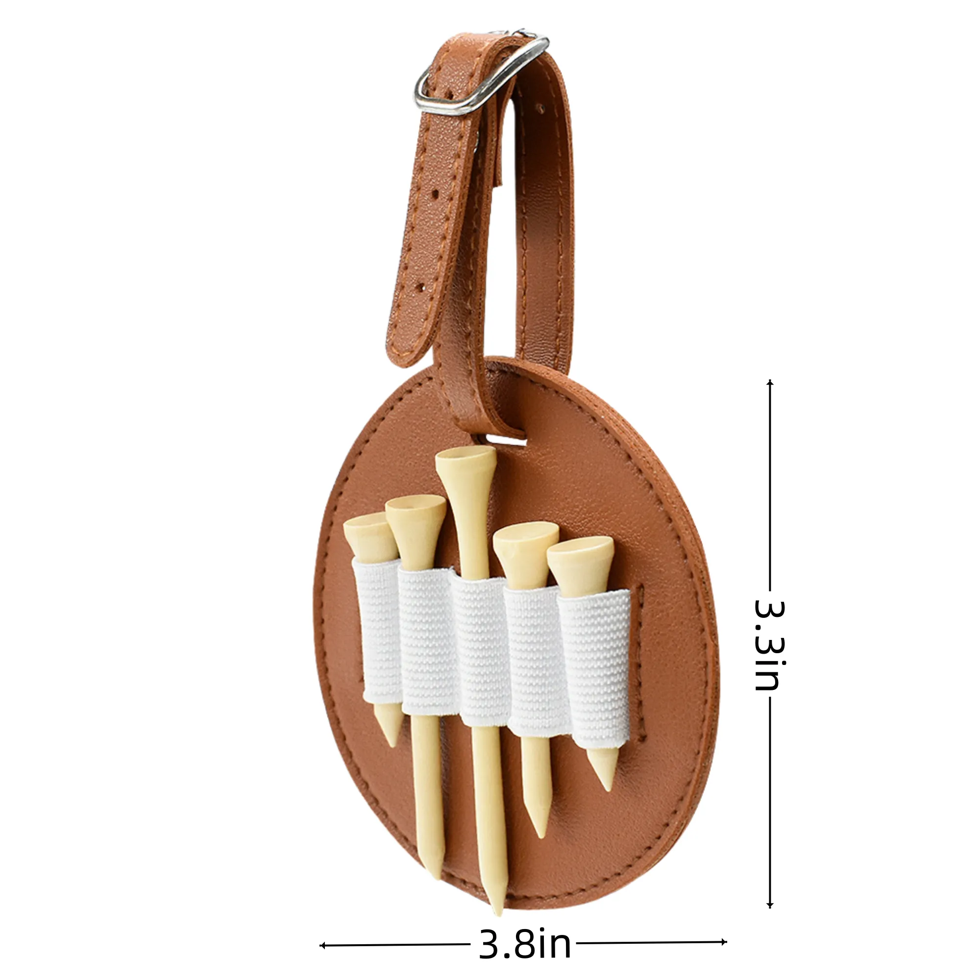 MOQ Durable Leather Golf Tee Organizer Belt Clip & Storage 6
