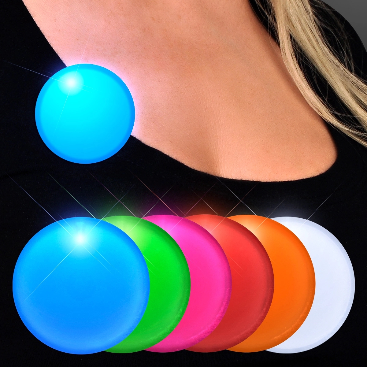 Frosted blinking circle clips 4