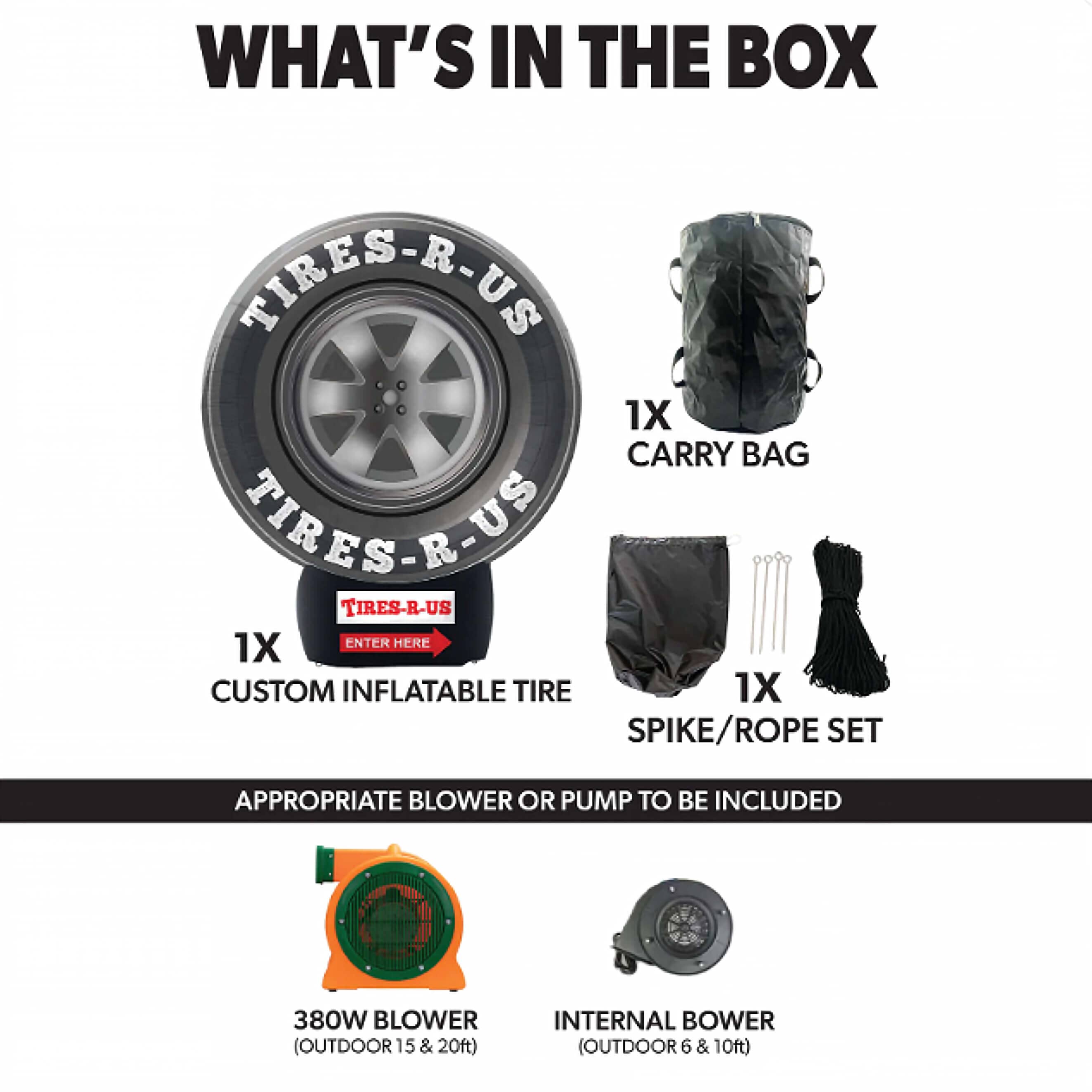 10ft Custom Giant Inflatable Tire 6