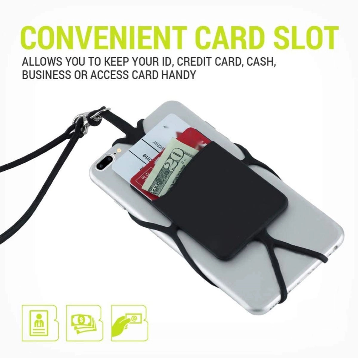 Cell Phone Lanyard With Card Pocket 3