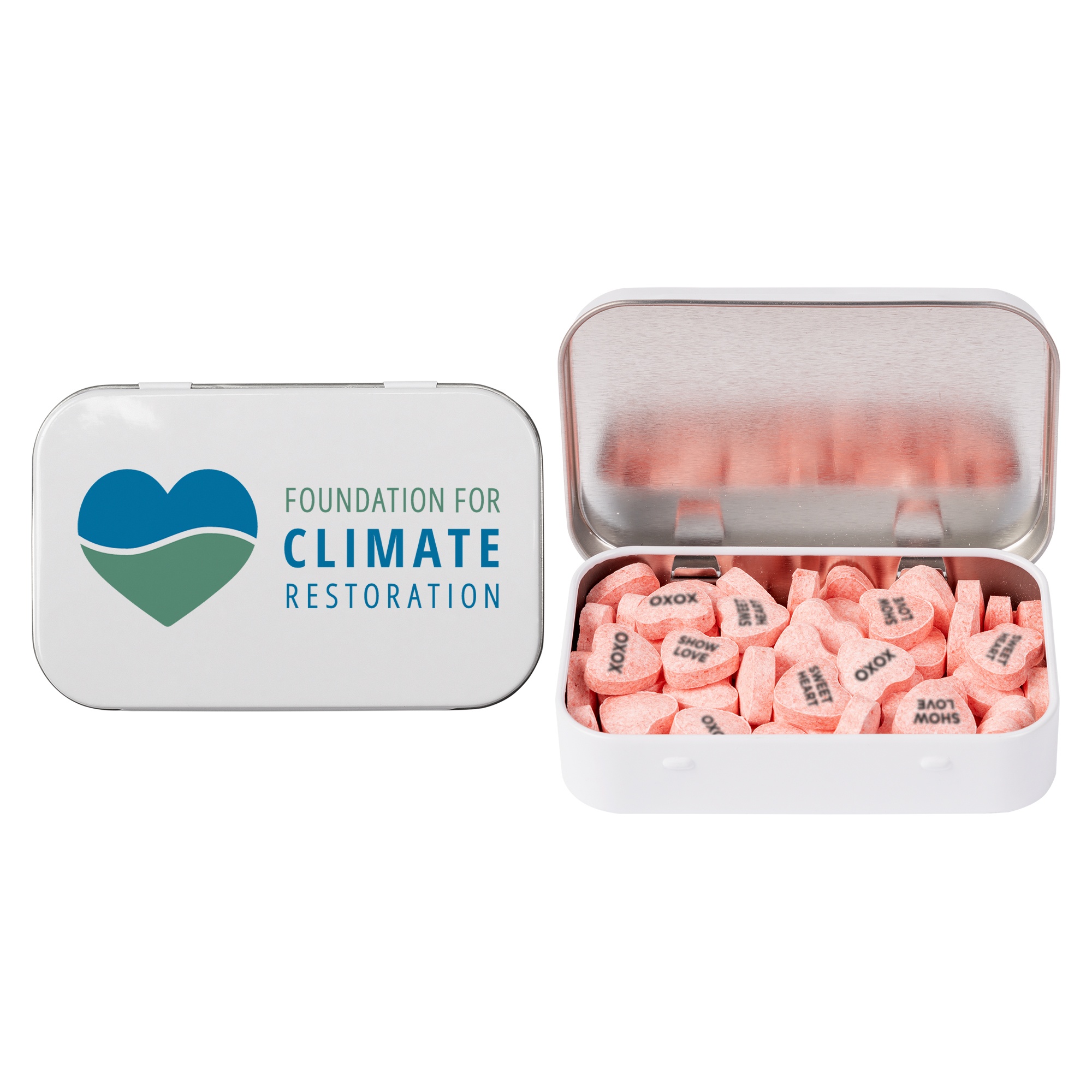 Rectangular Tin - Imprinted Conversation Hearts 3