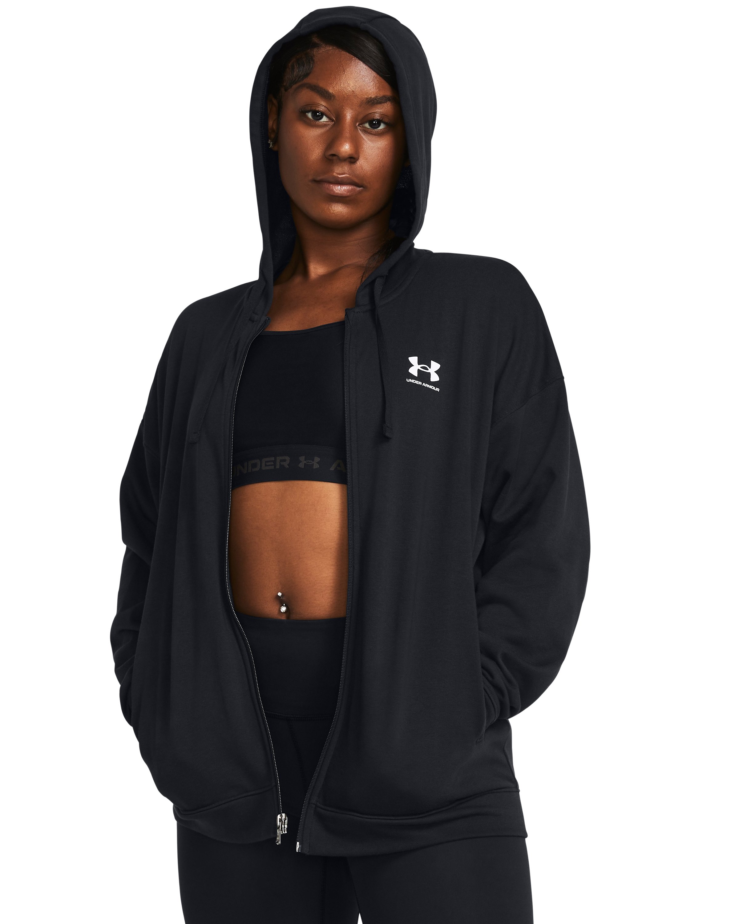 UA Rival Terry Women's Oversized Full-Zip Hoodie 3