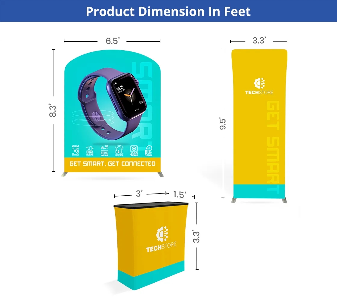 10ft Inline Trade Show Booth - Modular Display 10