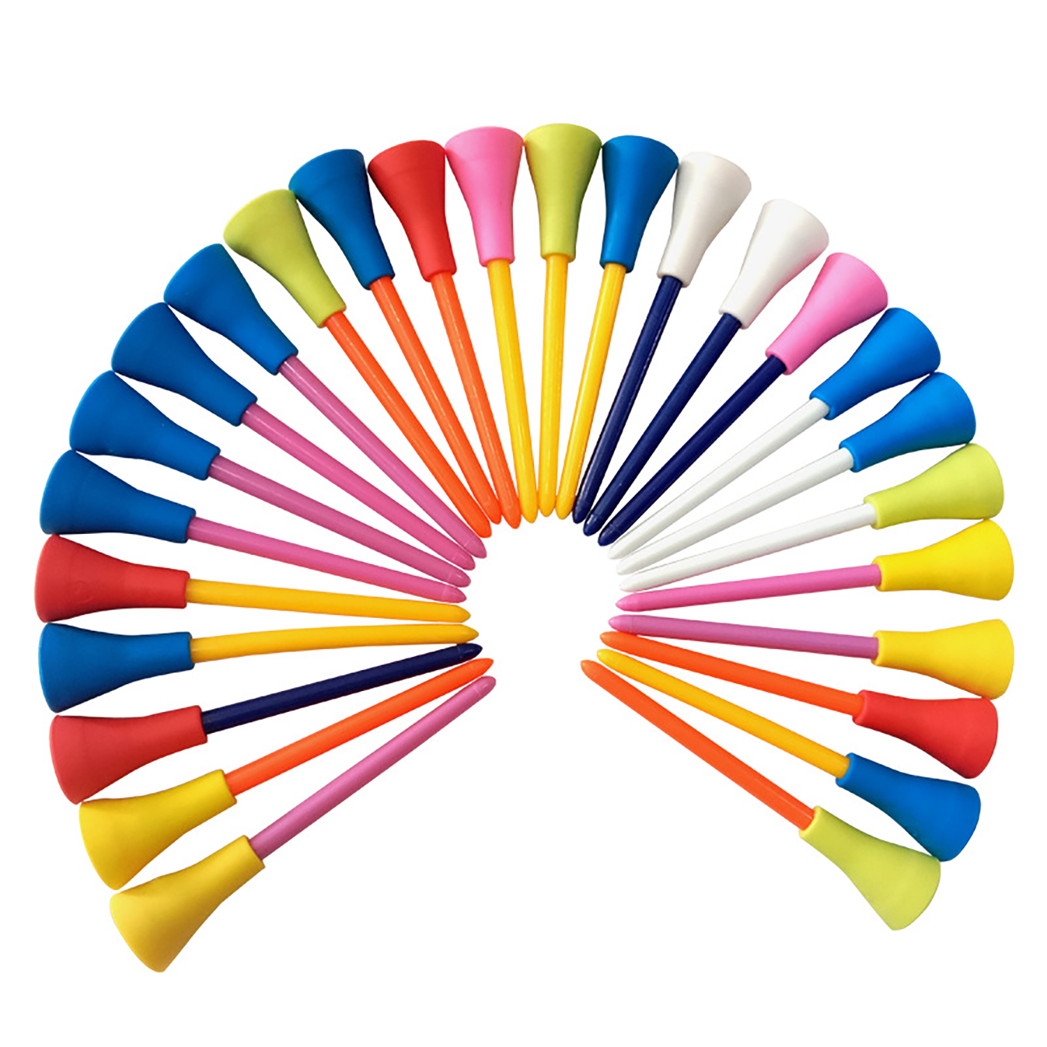 Rubber Top Plastic Golf Tees 6