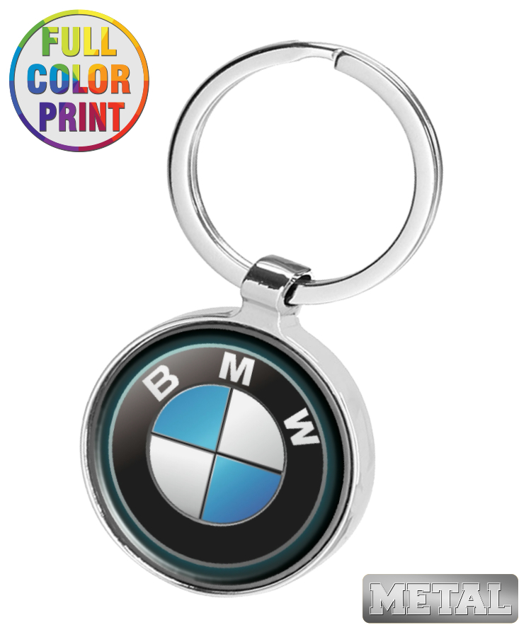 Round Shaped Metal Keychain-Full Color Dome 1