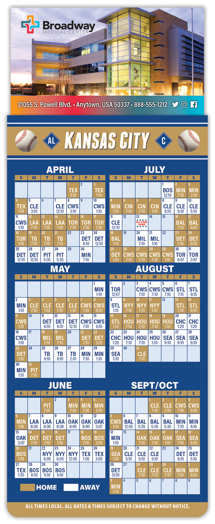 Magna-Card Business Card Magnet - Baseball Schedules (3.5 x 9) 1