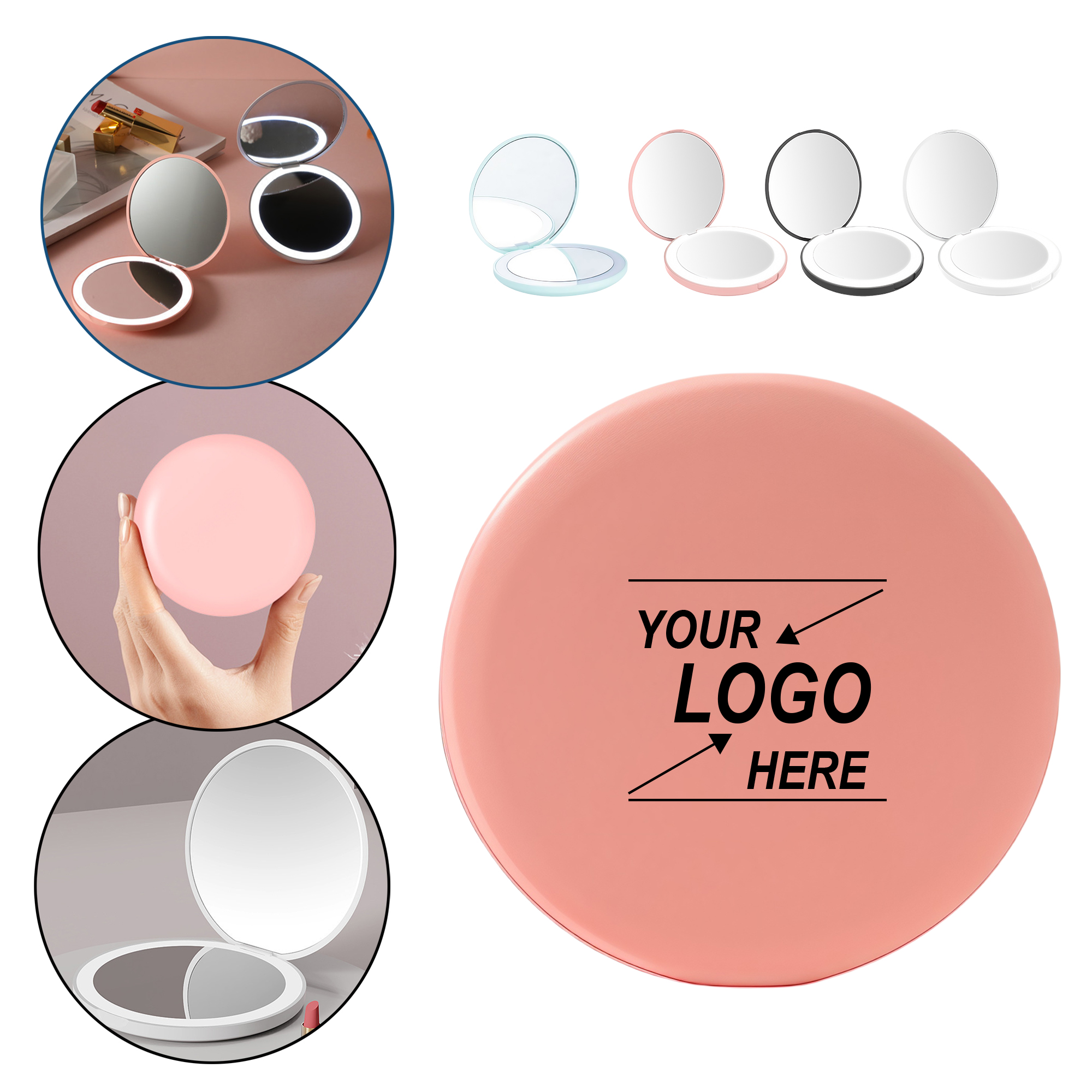 Portable Makeup Mirror w/LED Lights 4