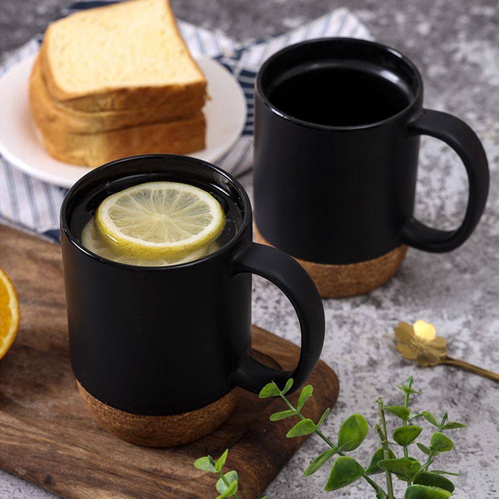 Ceramic Cork Bottom Mug with Lid 3