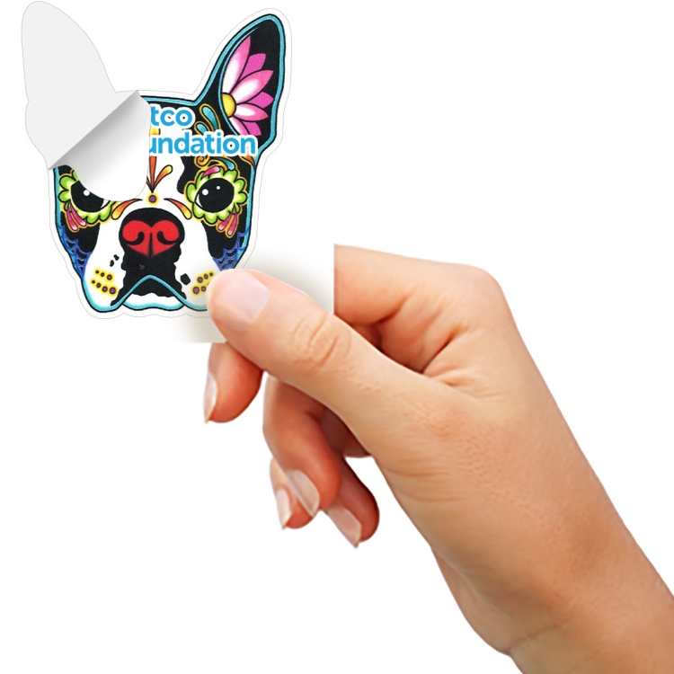 "CustomCut ™" Full Color Custom Shape Removable Vinyl Stickers In Singles 3