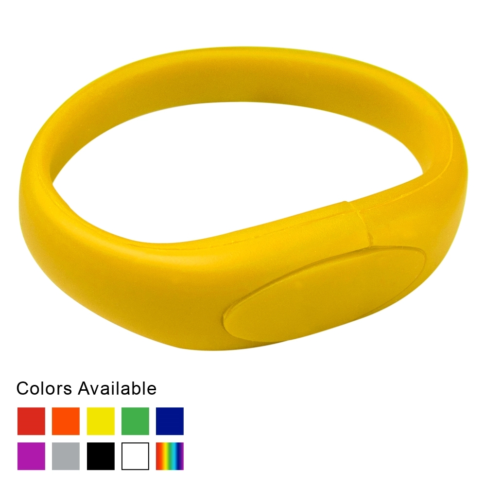 Oval Silicone Wristband USB Flash Drive 2.0