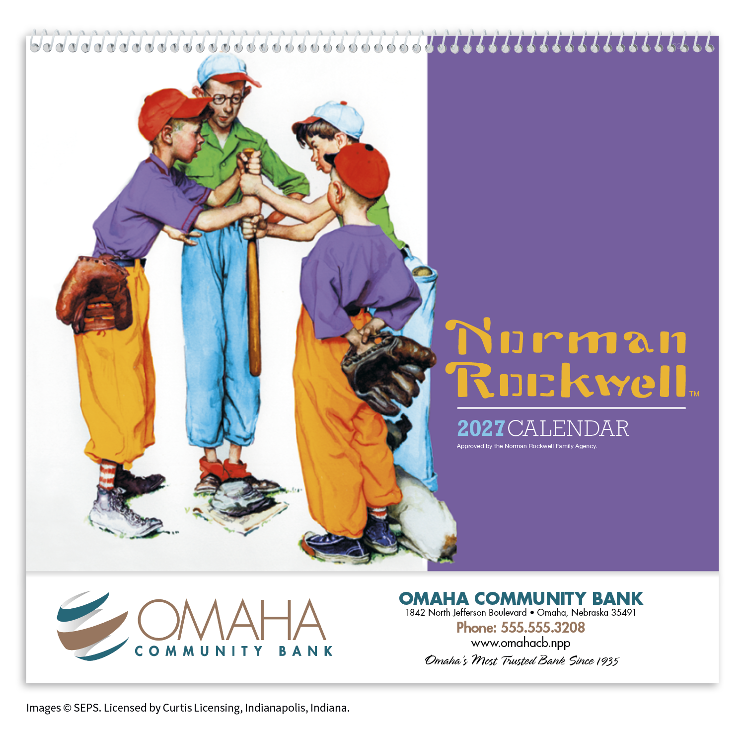 HotLine® Products Norman Rockwell Appointment Calendar - Spiral 70