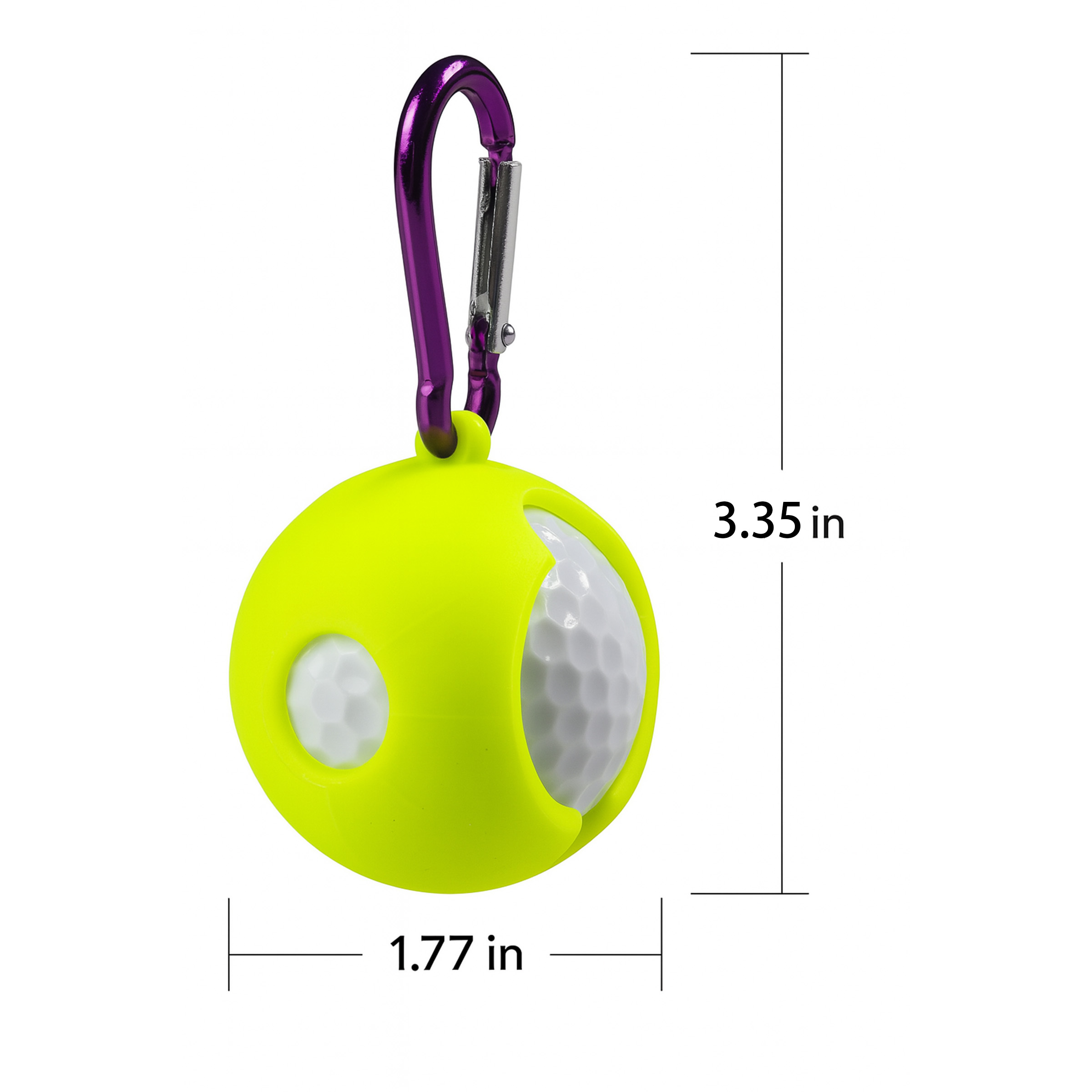 Silicone Golf Ball Holder with Carabiner 4