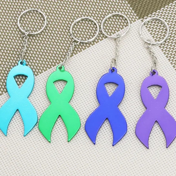 Aluminue Awareness Ribbon Keychain 2