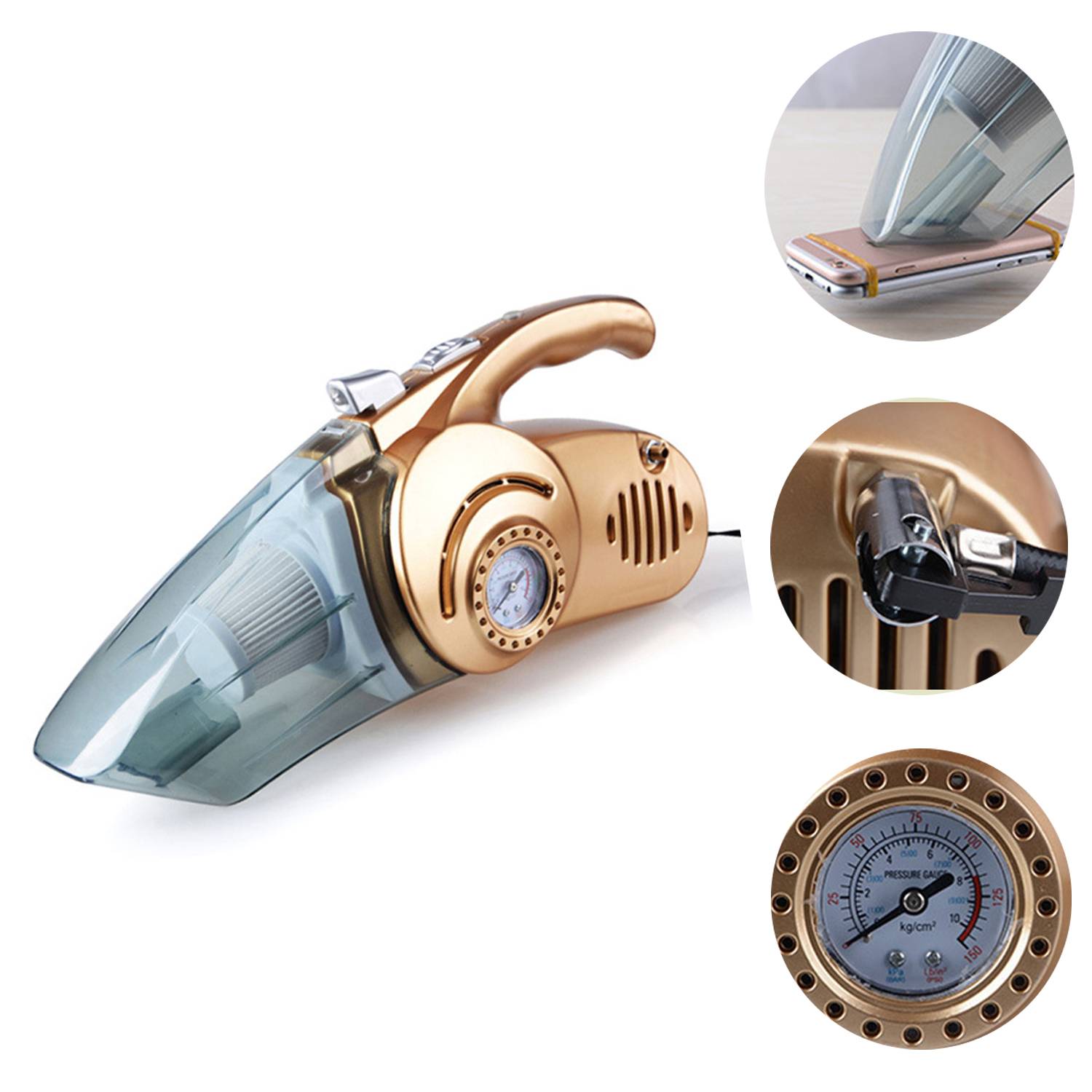 Portable Multifunction Vacuum Cleaner CarAir Pump 5