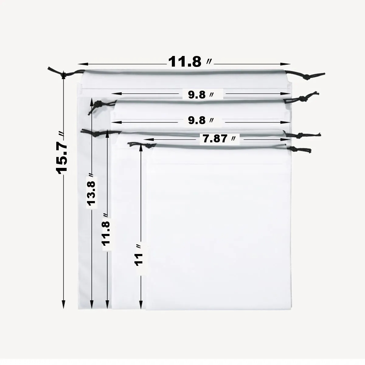 Frosted Transparent Plastic Drawstring Bag 1