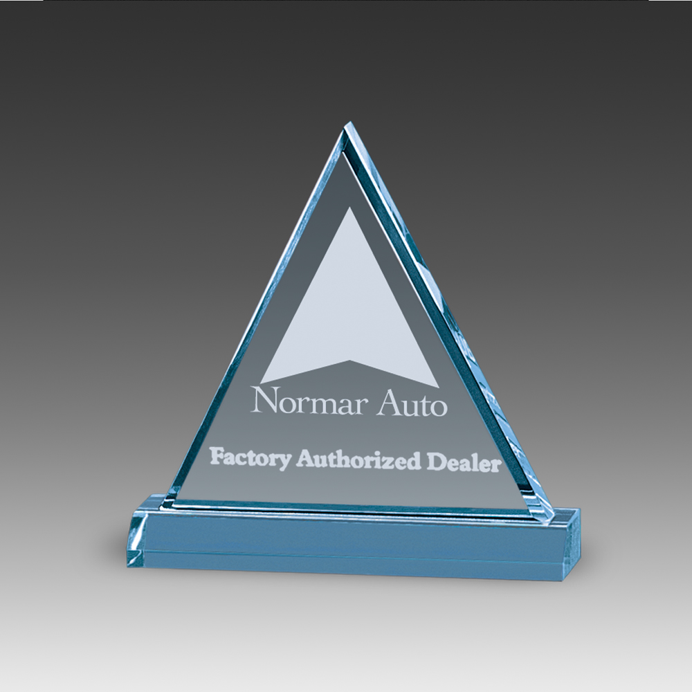 7" Corporate Beveled Triangle Award 1