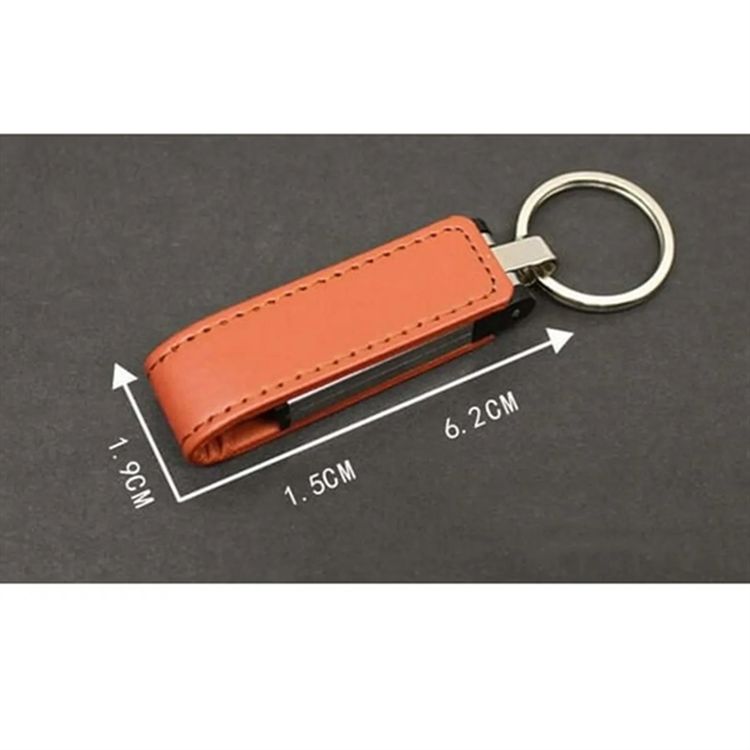16GB Leather USB Flash Drive Keychain 2