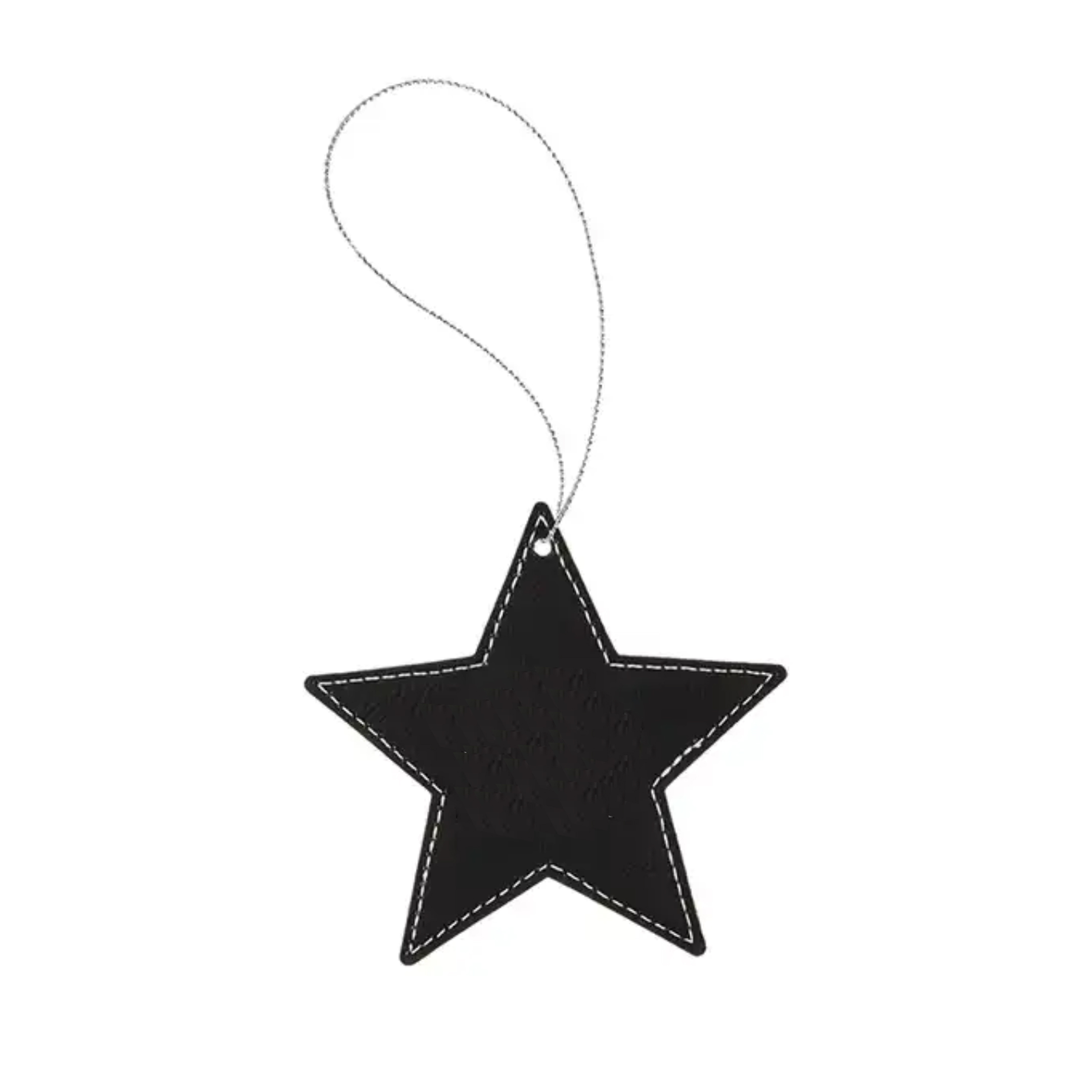 Leather Star Shaped Ornament with String 11