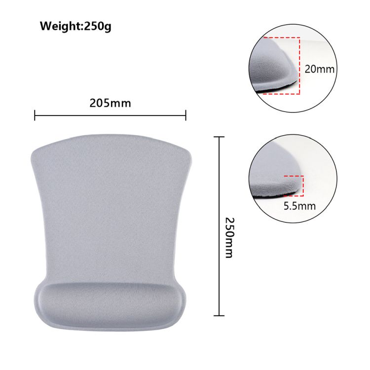 Irregular Ergonomic Computer Mouse Pad with Wrist Rest 2