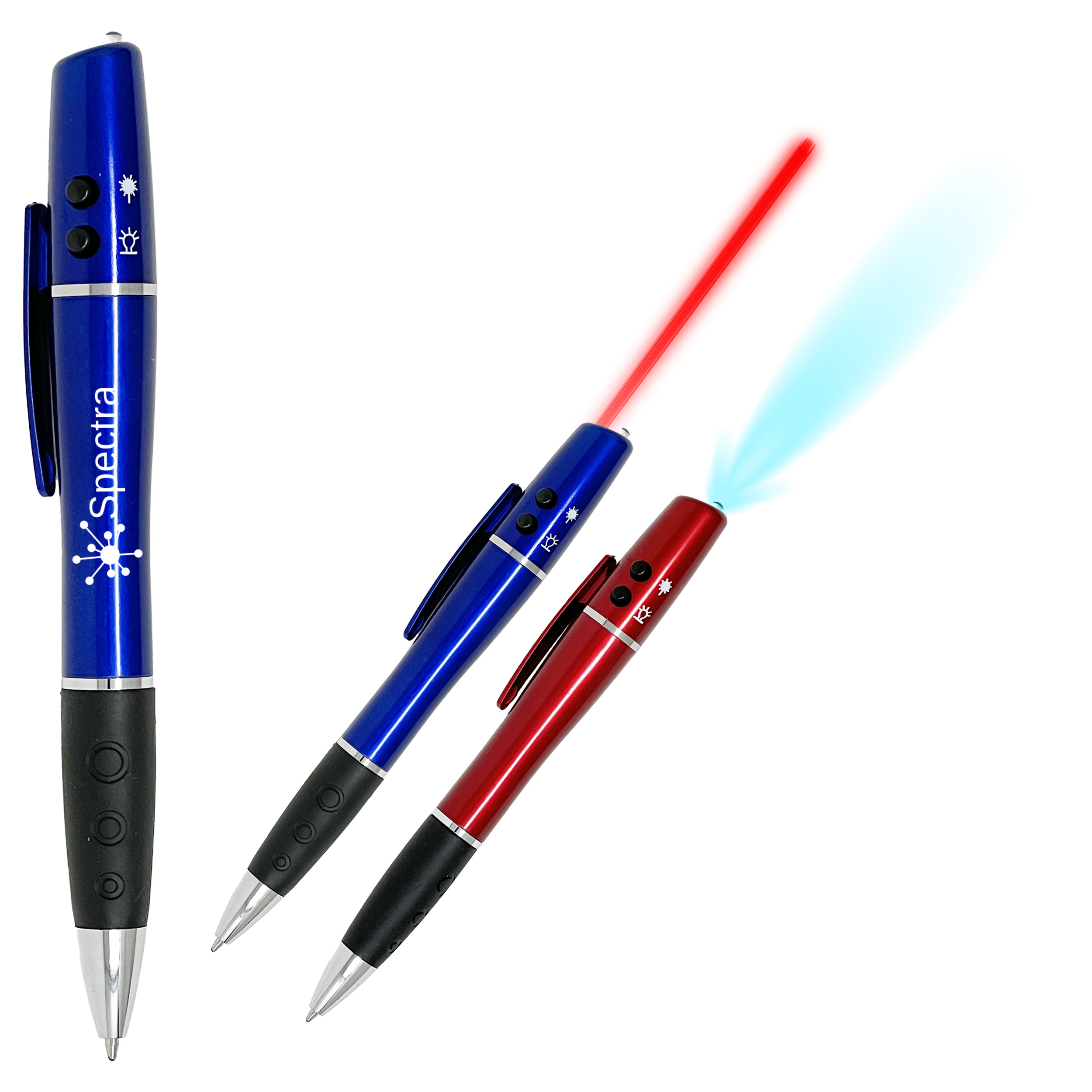 Laser Pointer LED Ballpoint Grip Pen 2