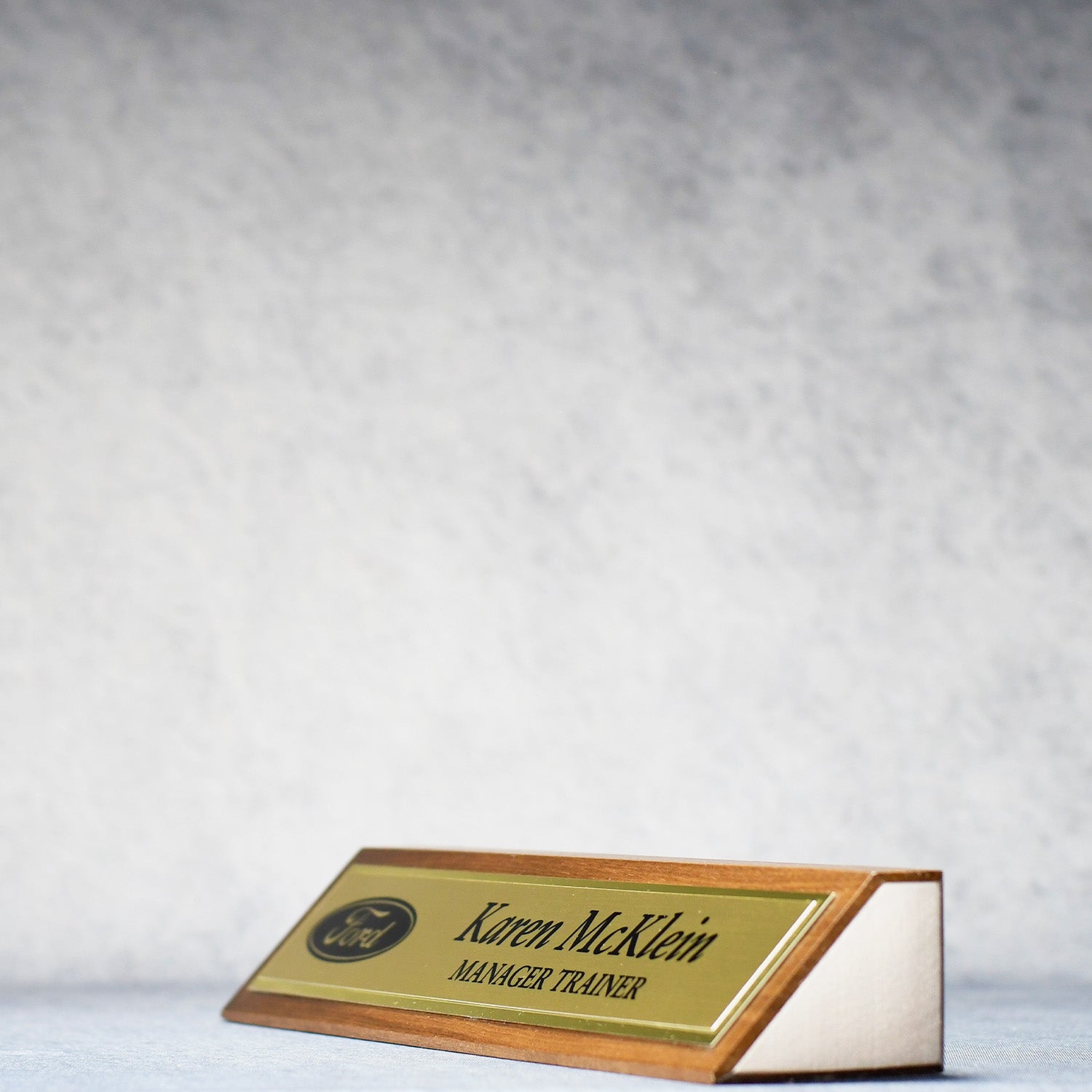 Walnut Desk Name Wedge 1