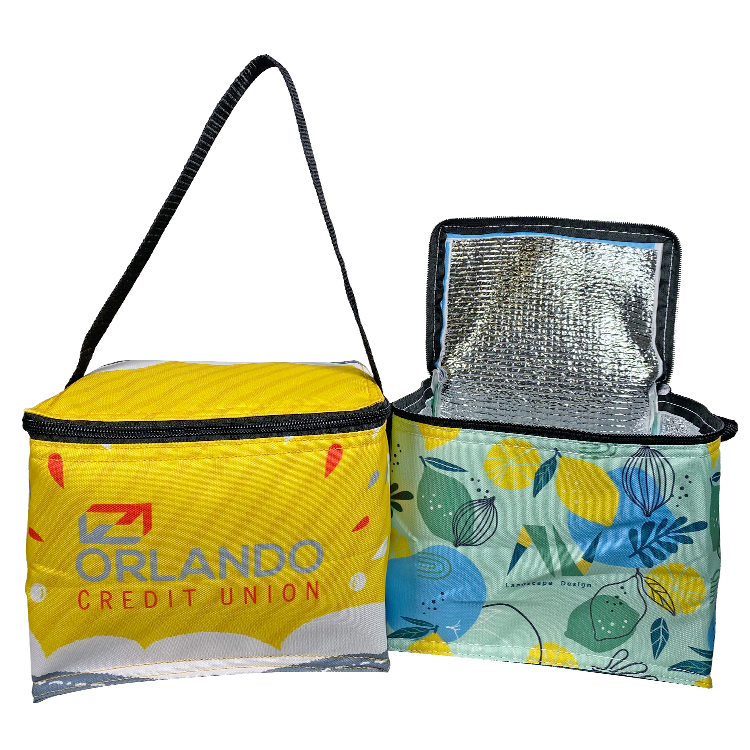 Full Color 6 Can Cooler with Foil Insulation 1