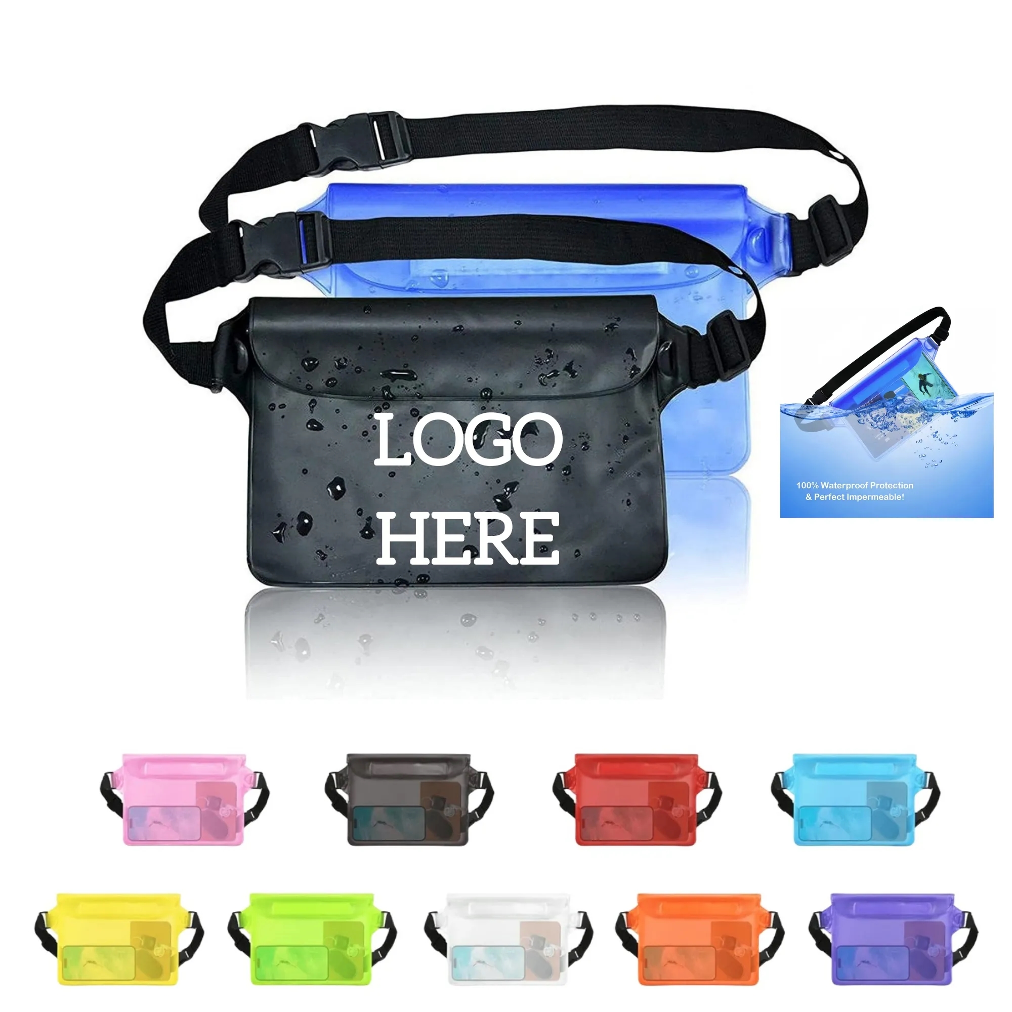 Waterproof Pouch with Adjustable Waist Strap 5
