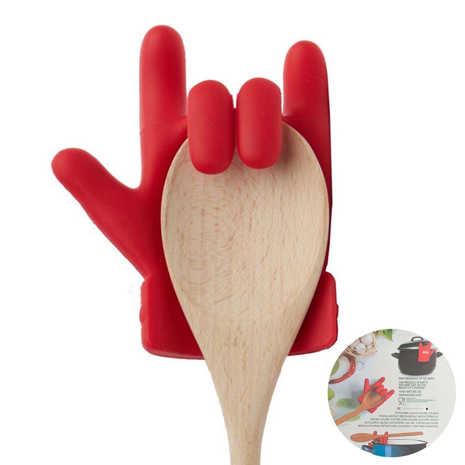 Silicone finger shape anti-spill rack