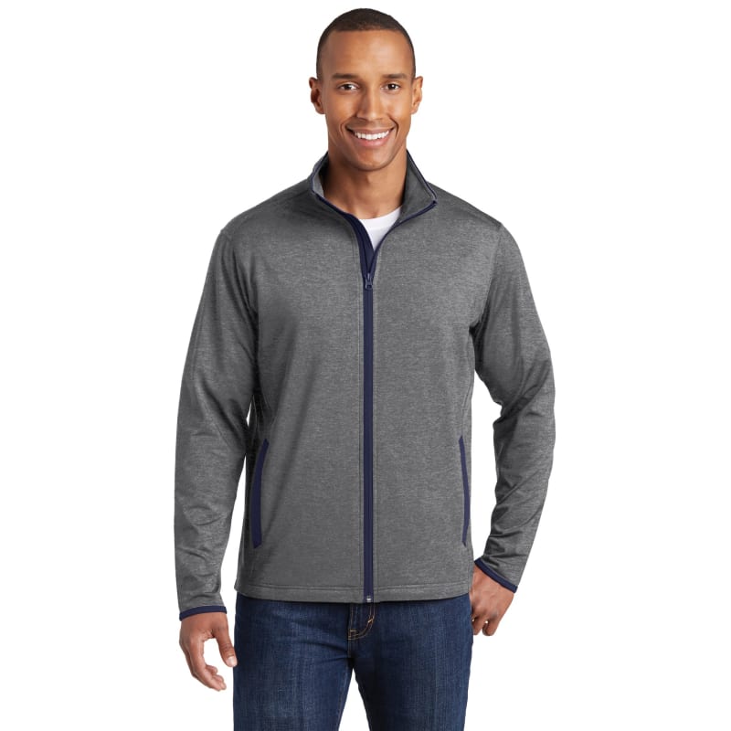 Sport-Tek Sport-Wick Stretch Contrast Full-Zip Jacket. 24