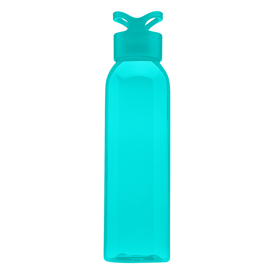 Plastic Gym Water Bottles - Carrying Loop Cap, 22 oz. 25