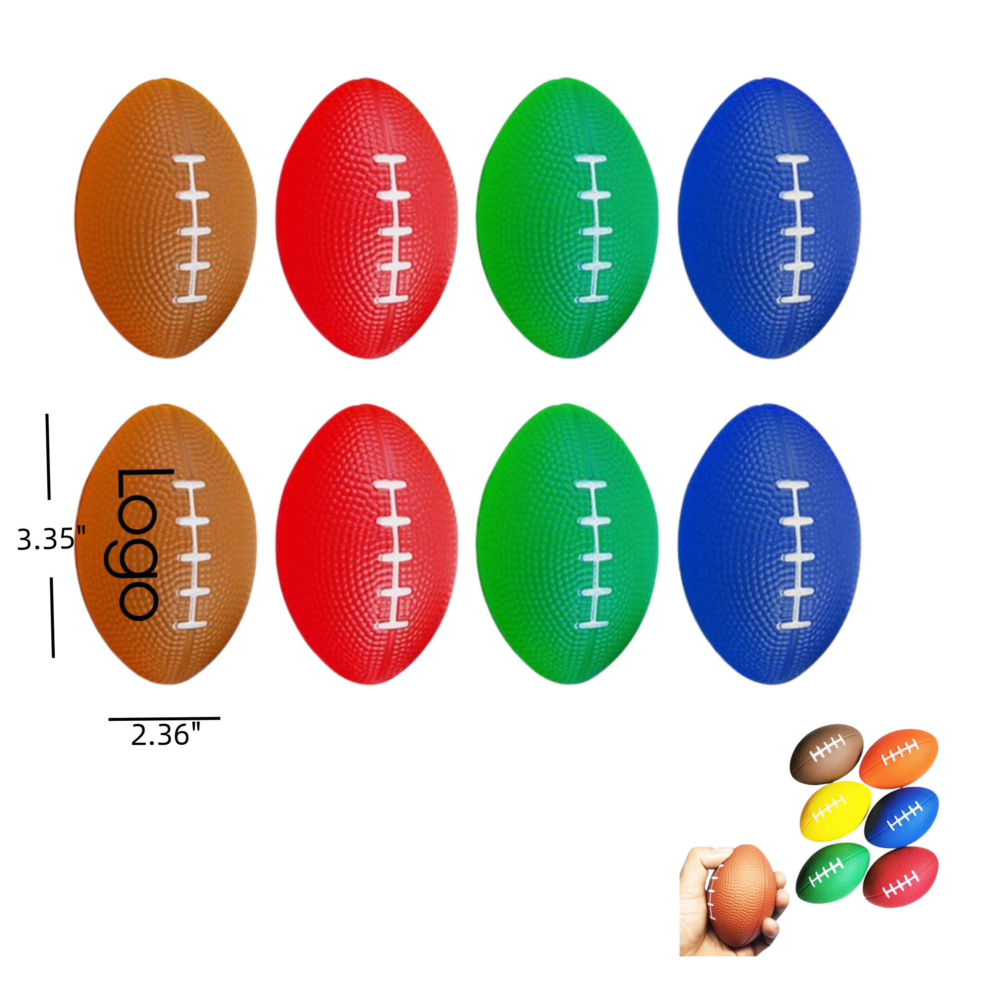 Miniature Football Stress Ball 2