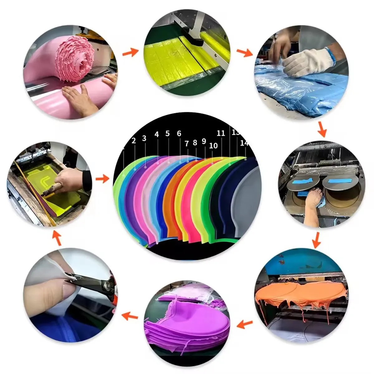 Fashion Silicone Swimming Caps 3