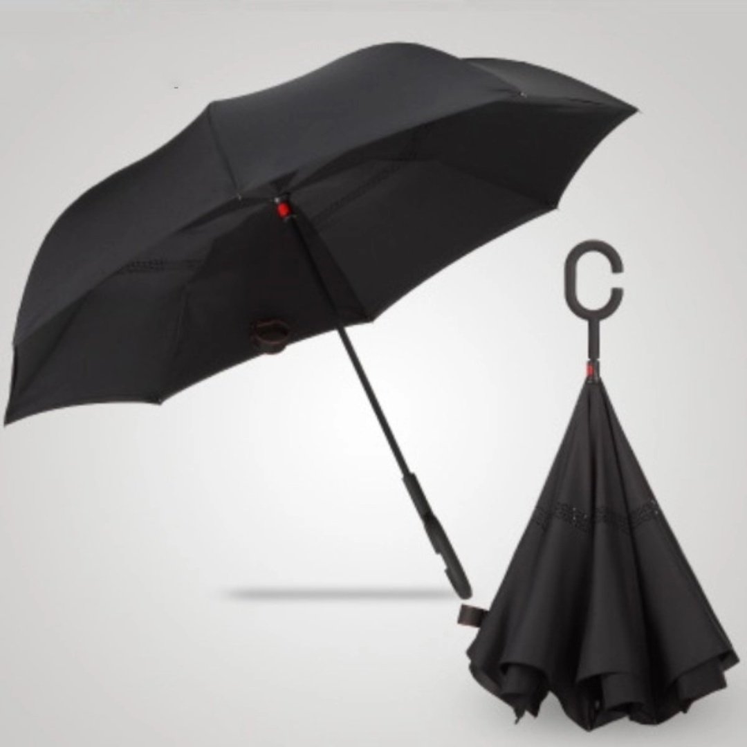 Inverted Reverse Upside Down Umbrella with C-Shaped Handle 14