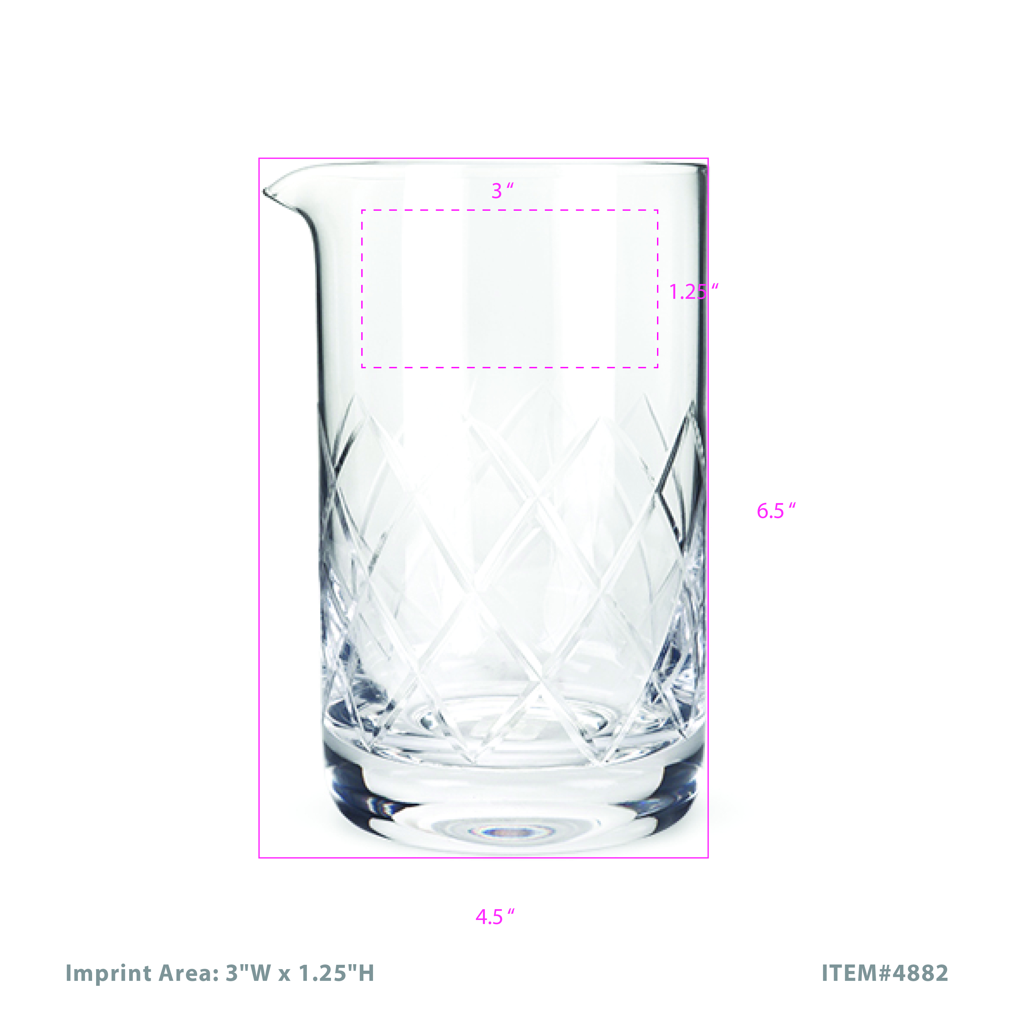 Viski® Large Cut-Crystal Mixing Glass 8