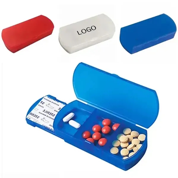 Compact Pill Organizer - Portable Pocket Medication Case 1