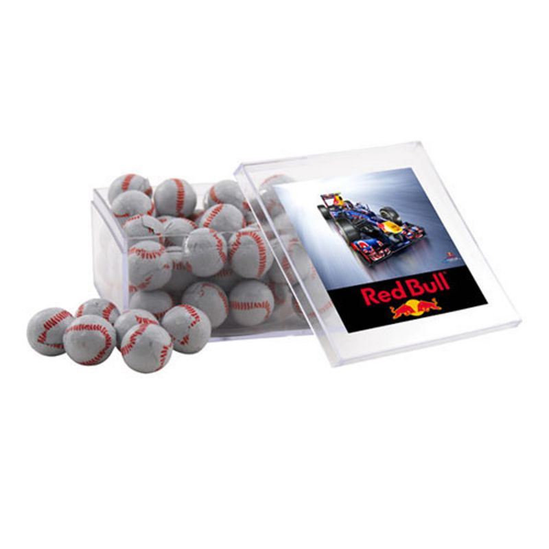 Acrylic Box with Chocolate Baseballs 1