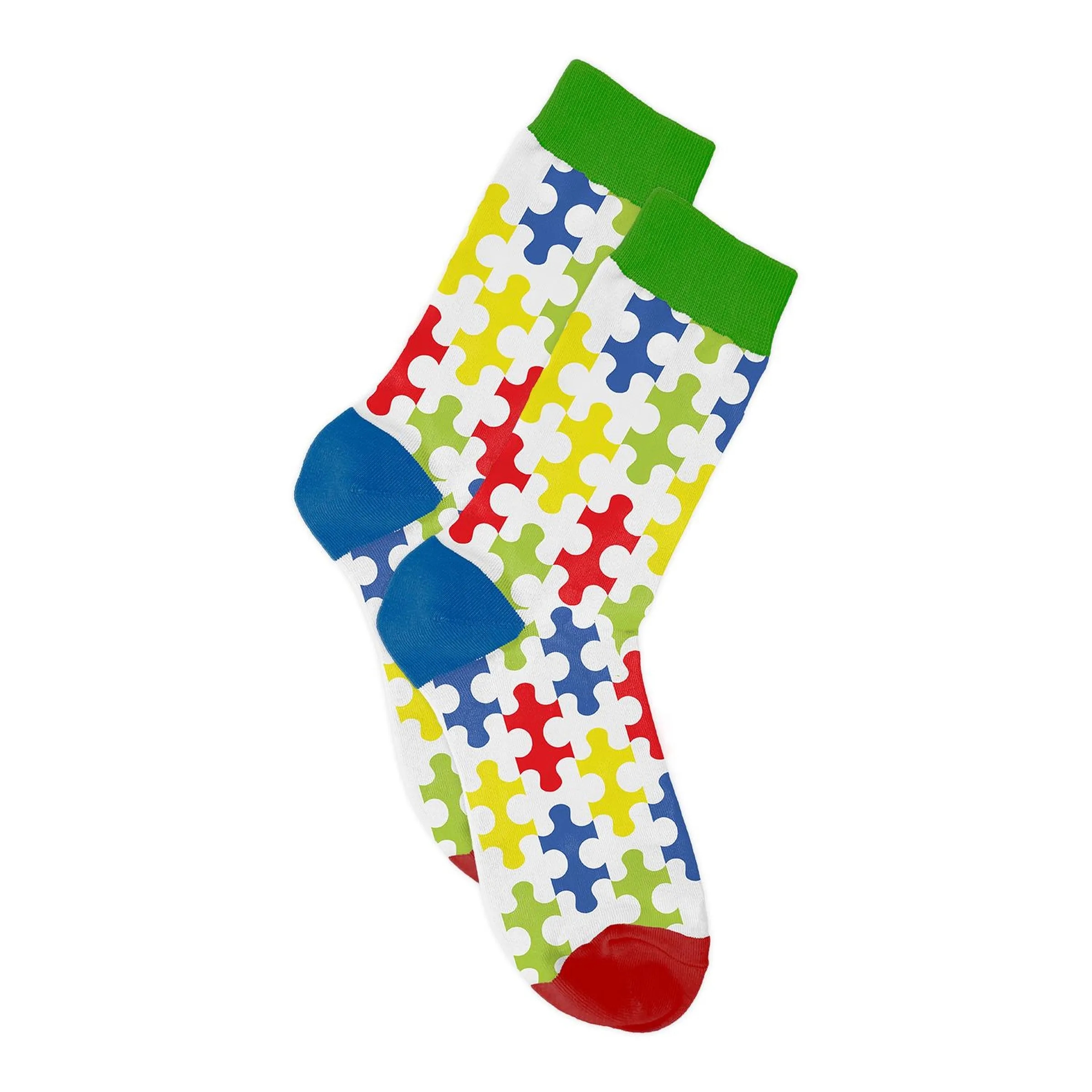 AUTISM AWARENESS FULL COLOR WOVEN SOCKS 2