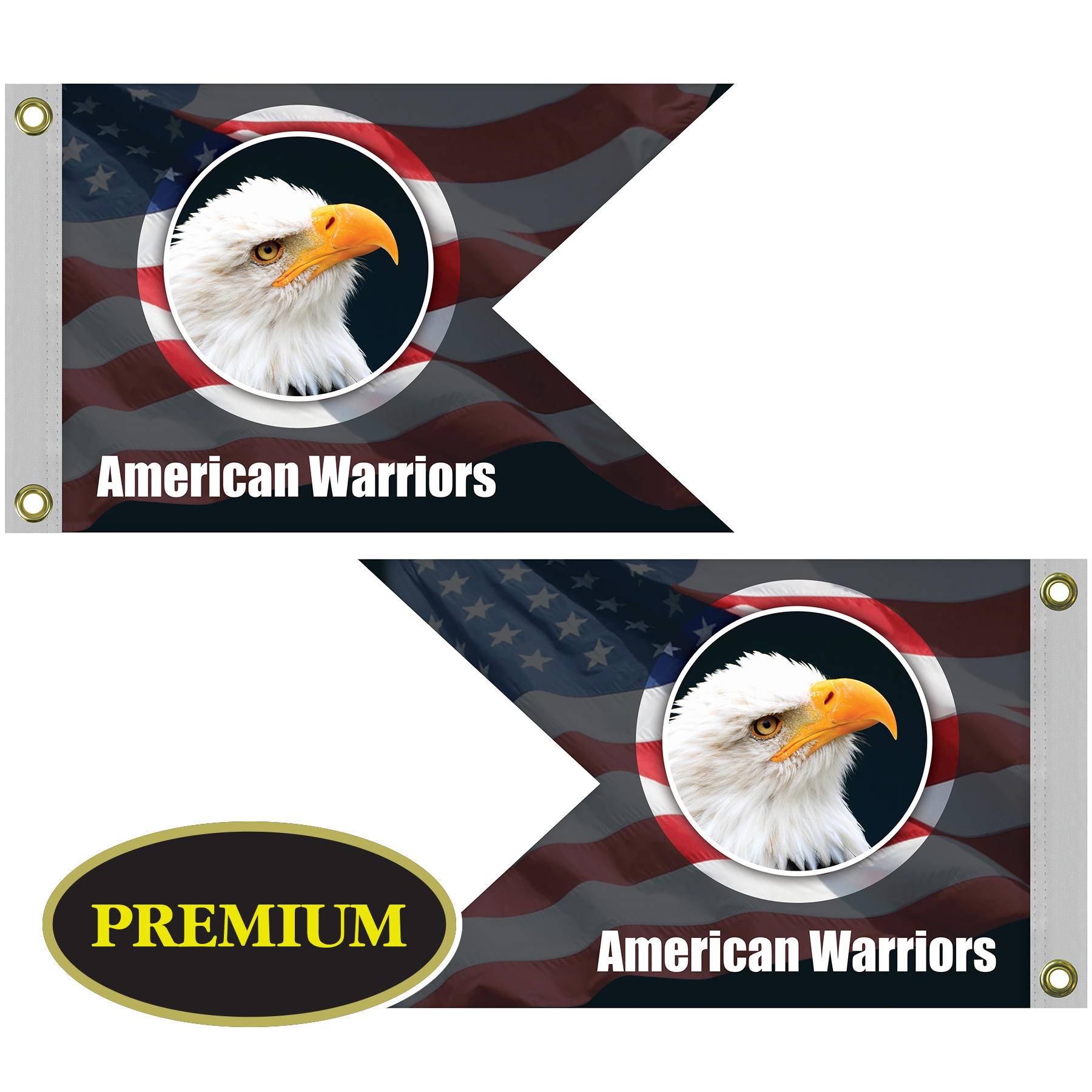 Double Sided Knitted Polyester Guidon Boat Flag (12"x18") 13