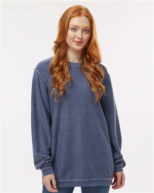 Unisex Corded Crewneck Sweatshirt - D02 48