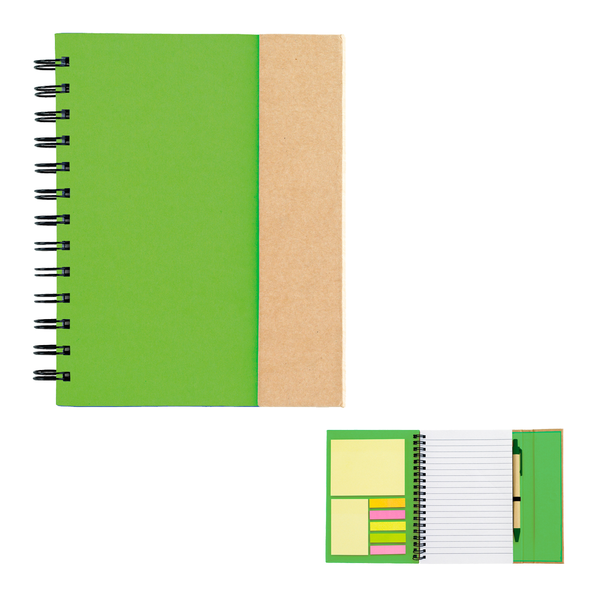Spiral Notebook With Sticky Notes And Flags 7