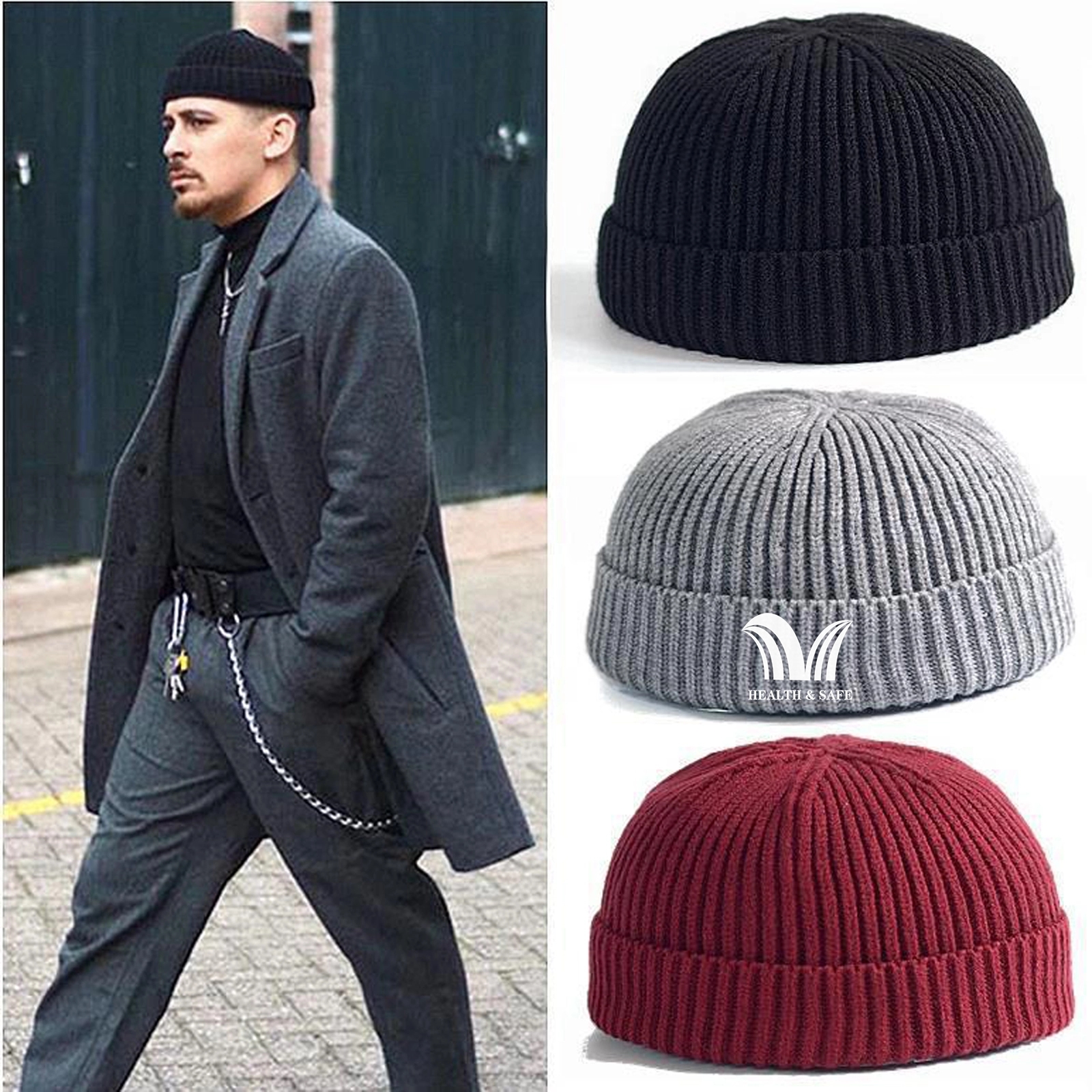 Autumn And Winter Vintage Plain Skull Hat Cap 1