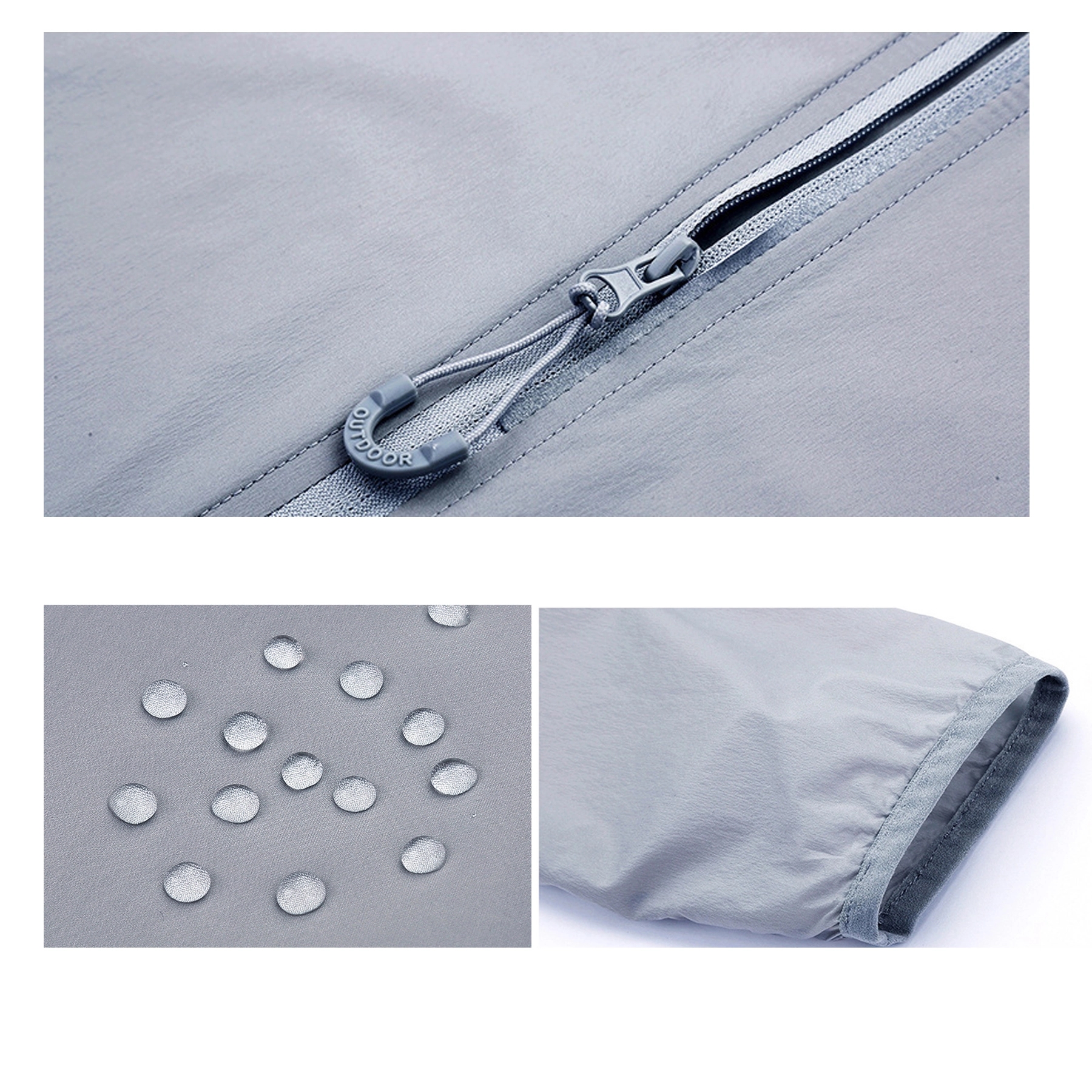 Full Zip Upf 50+ Sun Protection Hoodie Jacket Sleeve 8
