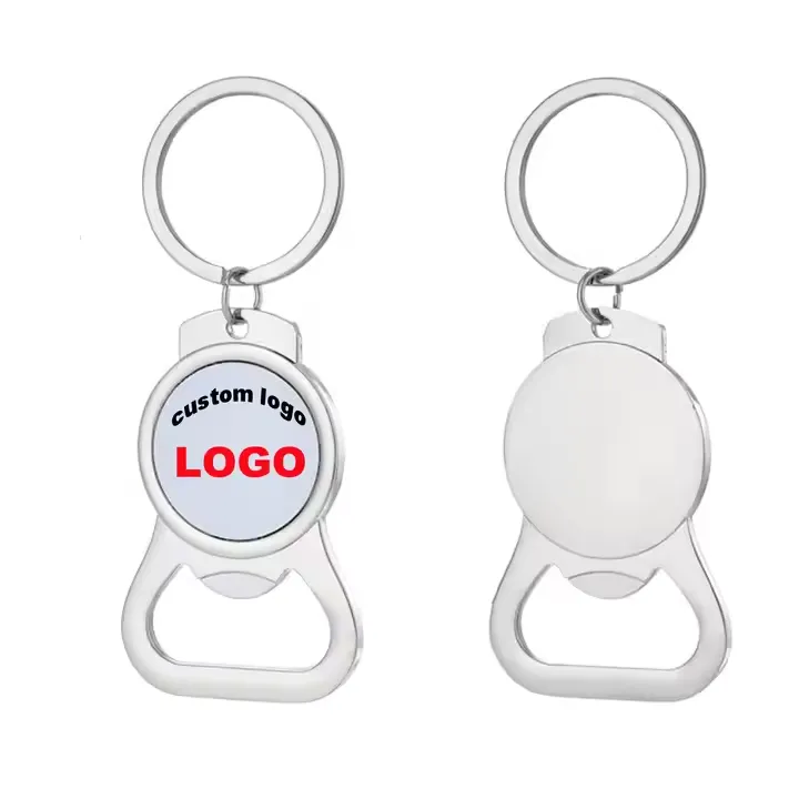 Metal Round Bottle Opener Keychain 5